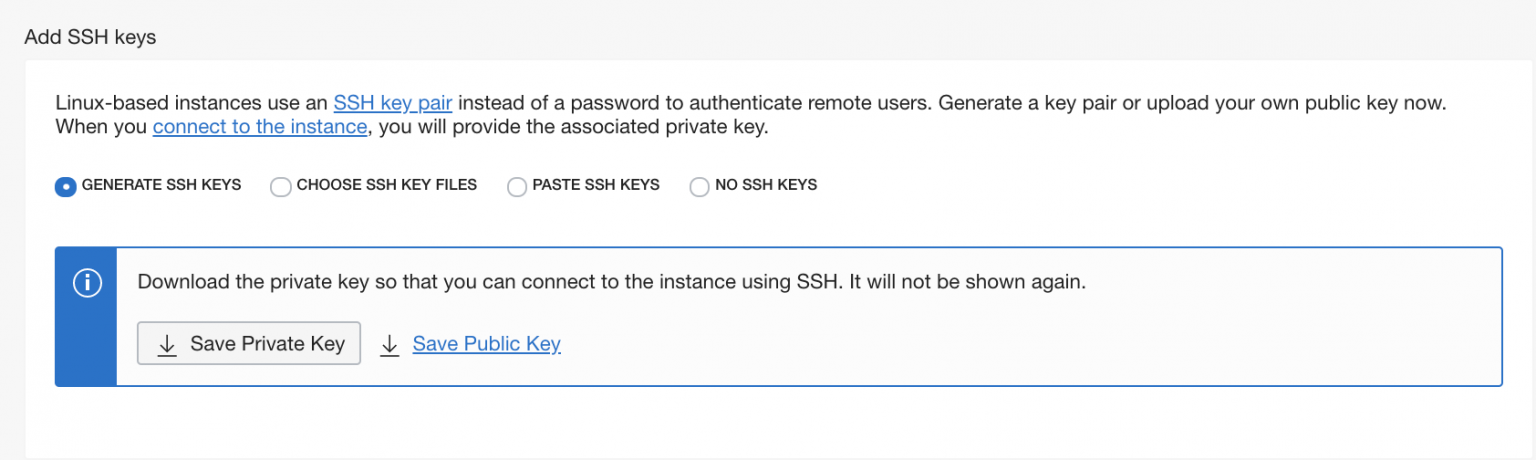 Automatic SSH key generation for Compute – Oracle Cloud Blog