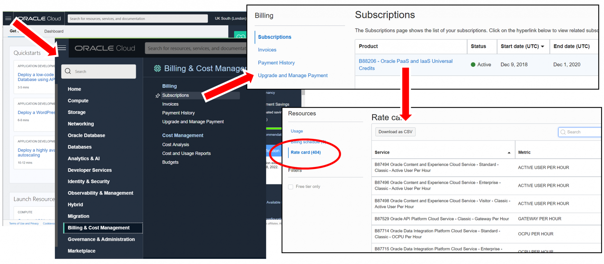 OCI Rate Card available in the console Oracle Cloud Blog